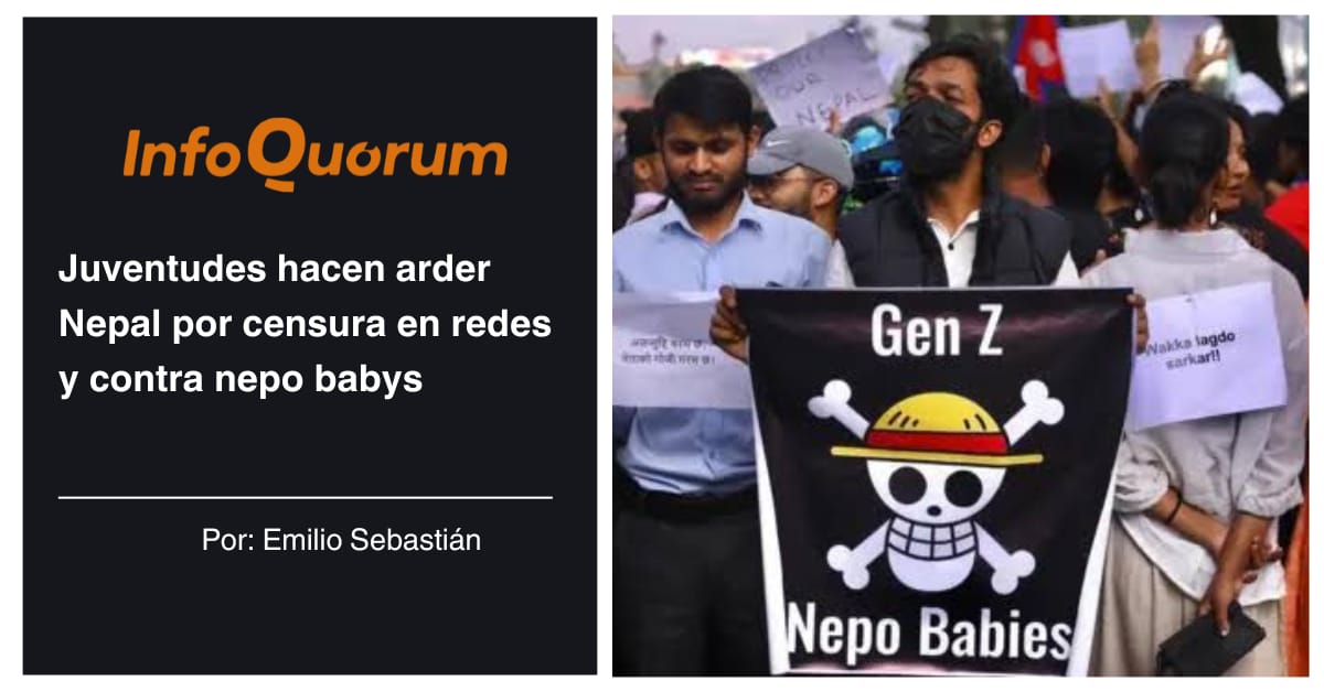 Juventudes hacen arder Nepal por censura en redes y contra nepo babys
