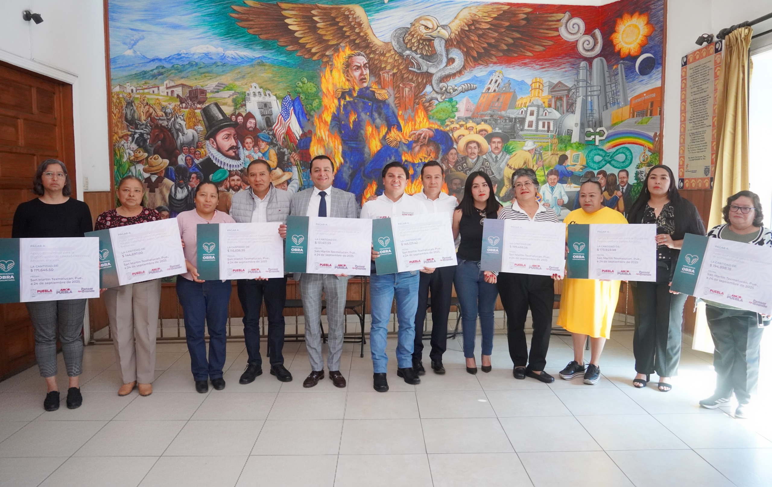 Texmelucan recibe inversión estatal para 8 obras comunitarias