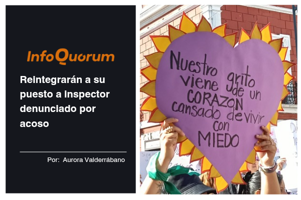 Reintegrarán a su puesto a inspector denunciado por acoso