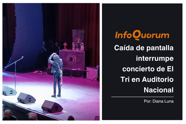 Caída de pantalla interrumpe concierto de El Tri en Auditorio Nacional