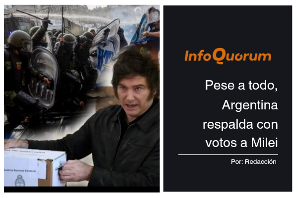 Pese a todo, Argentina respalda con votos a Milei