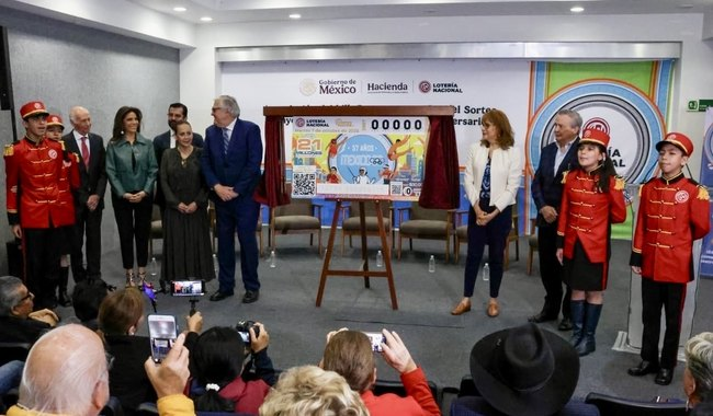 Lotería Nacional rinde homenaje a México 68 con billete conmemorativo