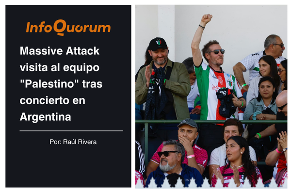 Massive Attack visita al equipo “Palestino” tras concierto en Argentina