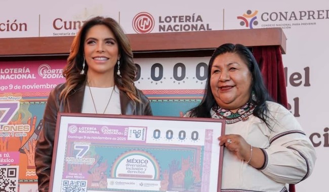 Lotería Nacional y Conapred presentan billete conmemorativo del Sorteo Zodiaco No. 1725 en favor de la igualdad y la no discriminación