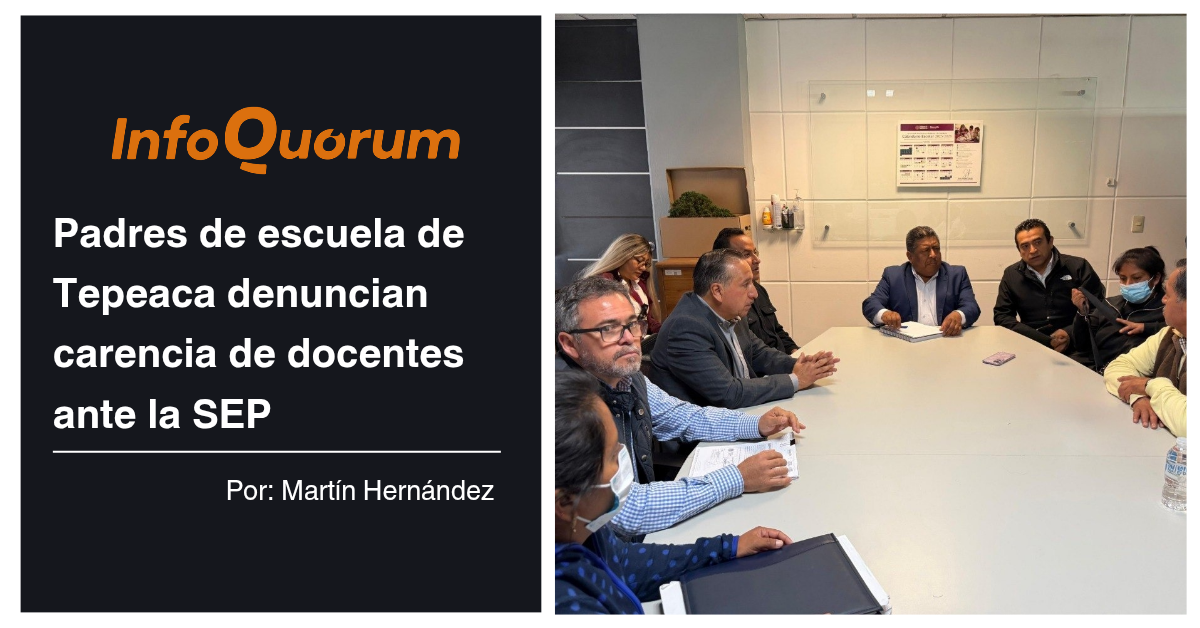 Padres de escuela de Tepeaca denuncian carencia de docentes ante la SEP