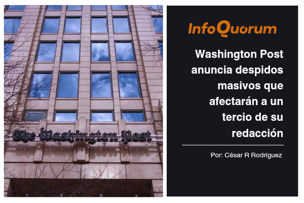 Washington Post anuncia despidos masivos que afectarán a un tercio de su redacción