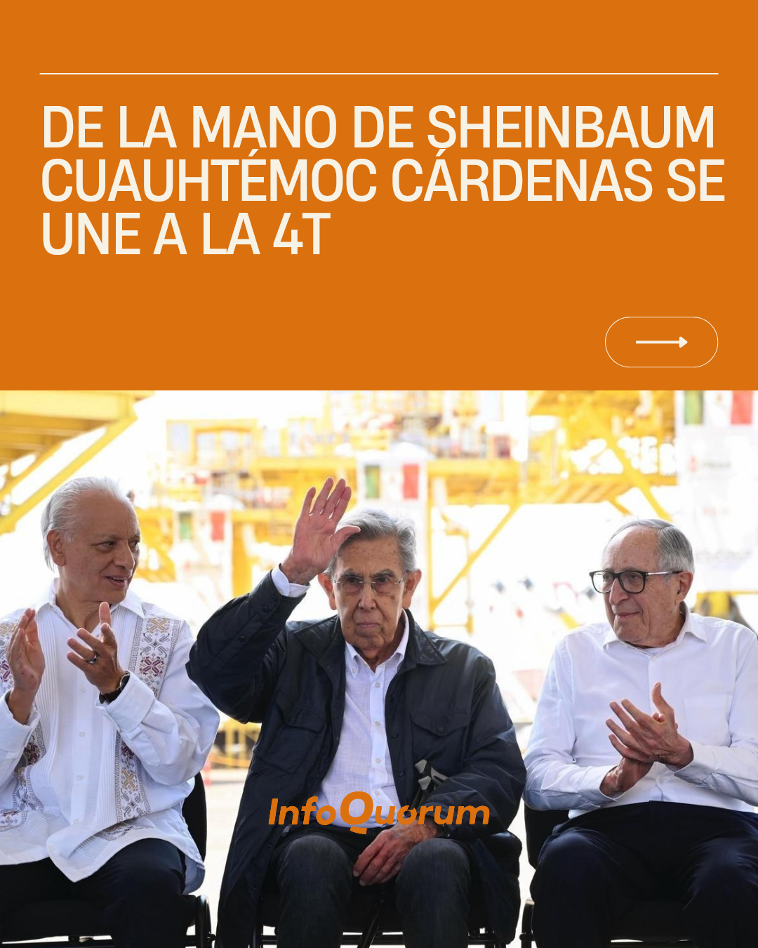 De la mano de Sheinbaum Cuauhtémoc Cárdenas se une a la 4T