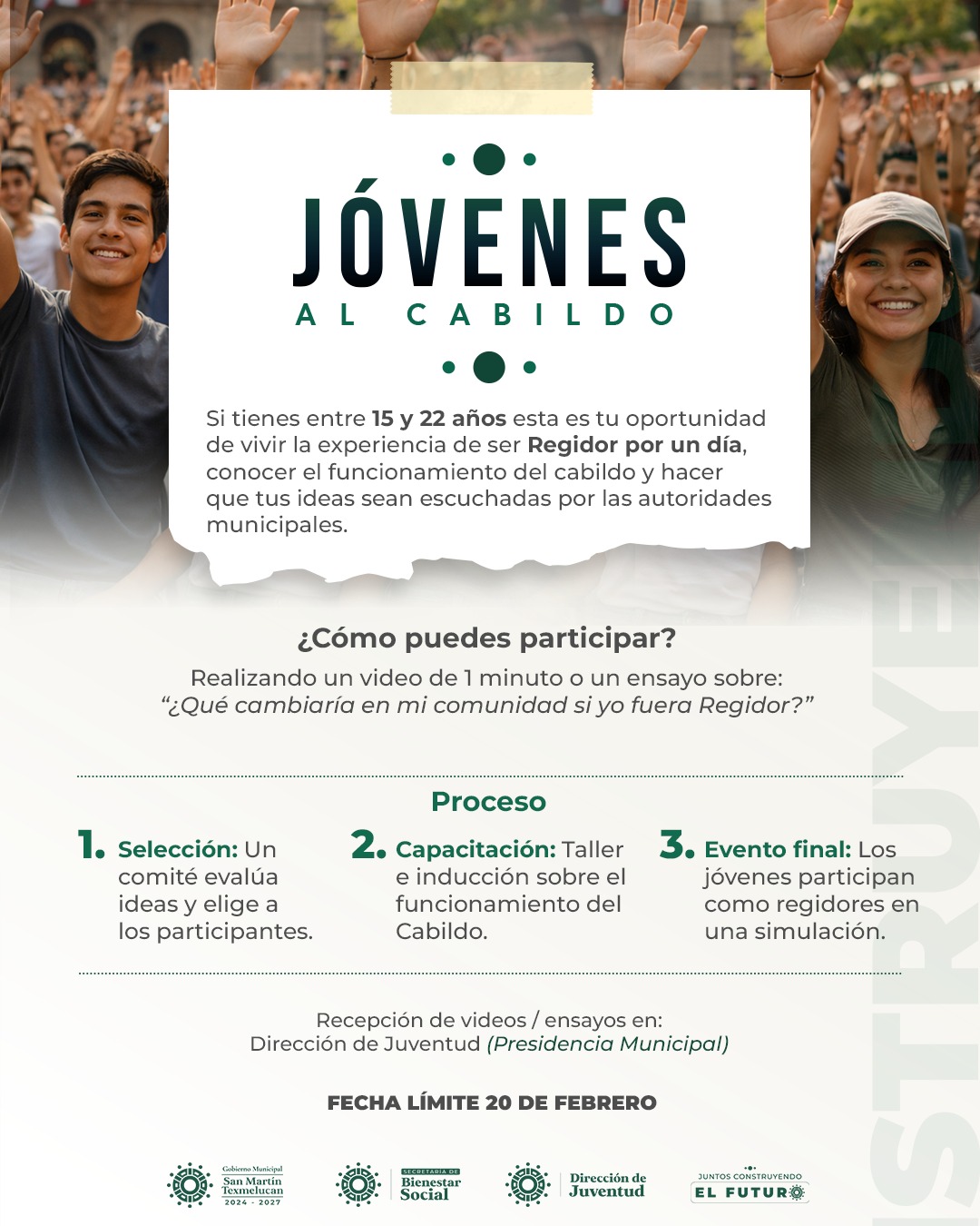 “Jóvenes al Cabildo”: una iniciativa de participación democrática en Texmelucan