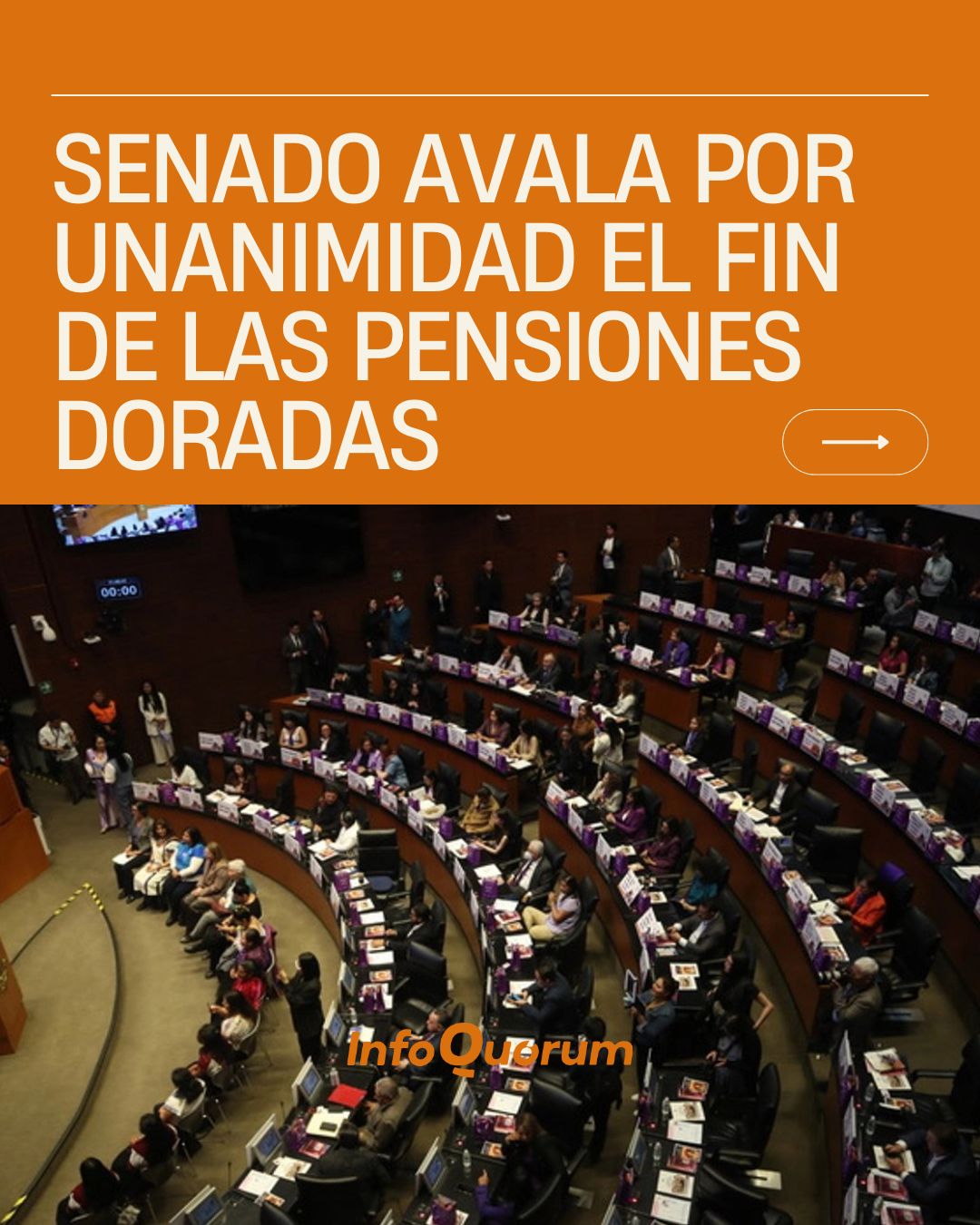 Senado avala por unanimidad el fin de las pensiones doradas