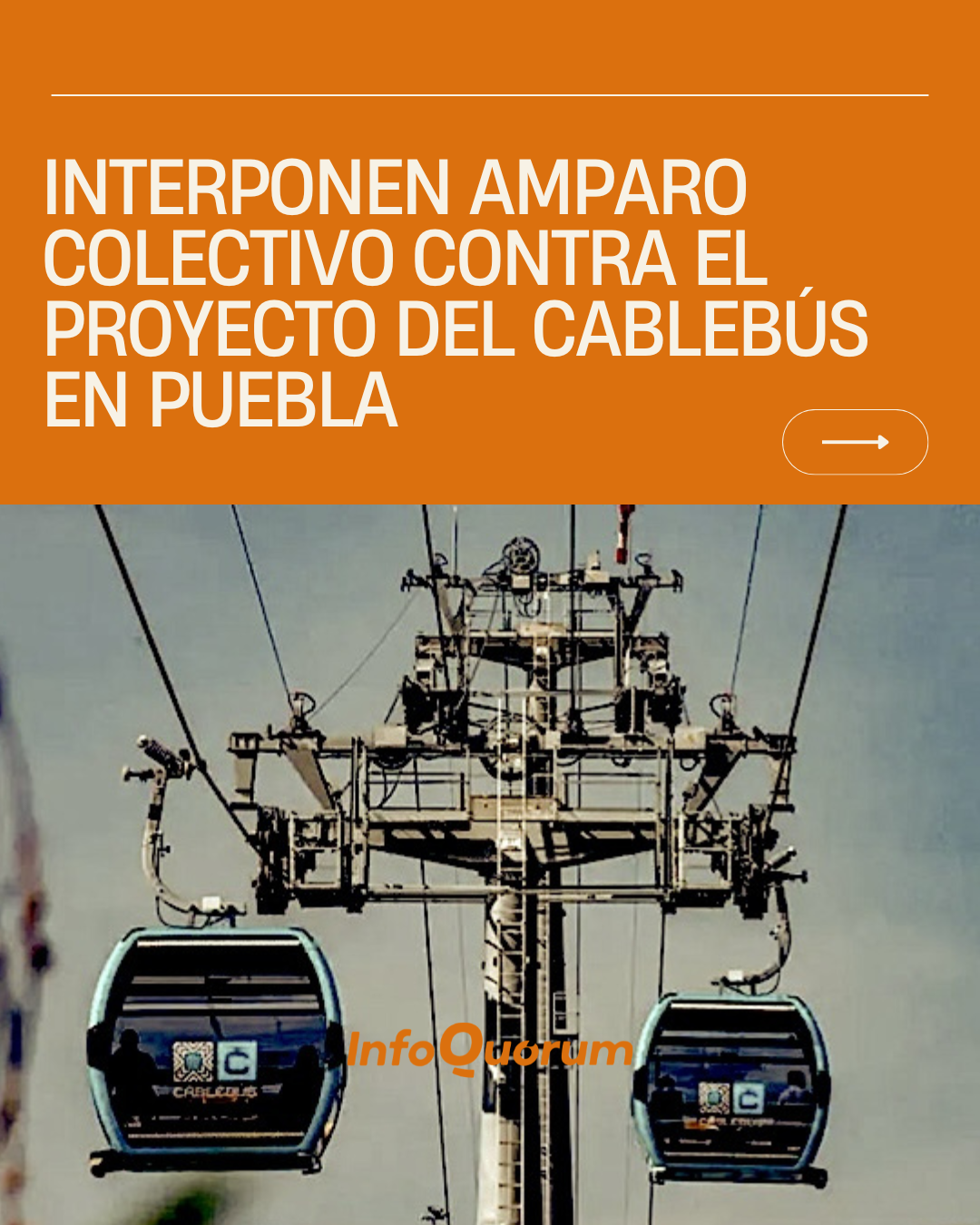 Interponen amparo colectivo contra el proyecto del Cablebús en Puebla