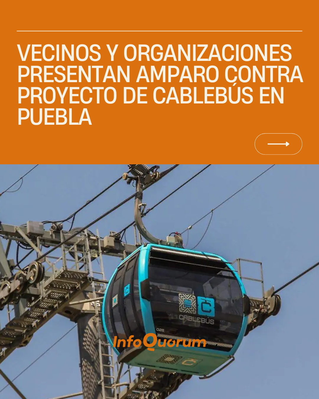 Vecinos y organizaciones presentan amparo contra proyecto de Cablebús en Puebla