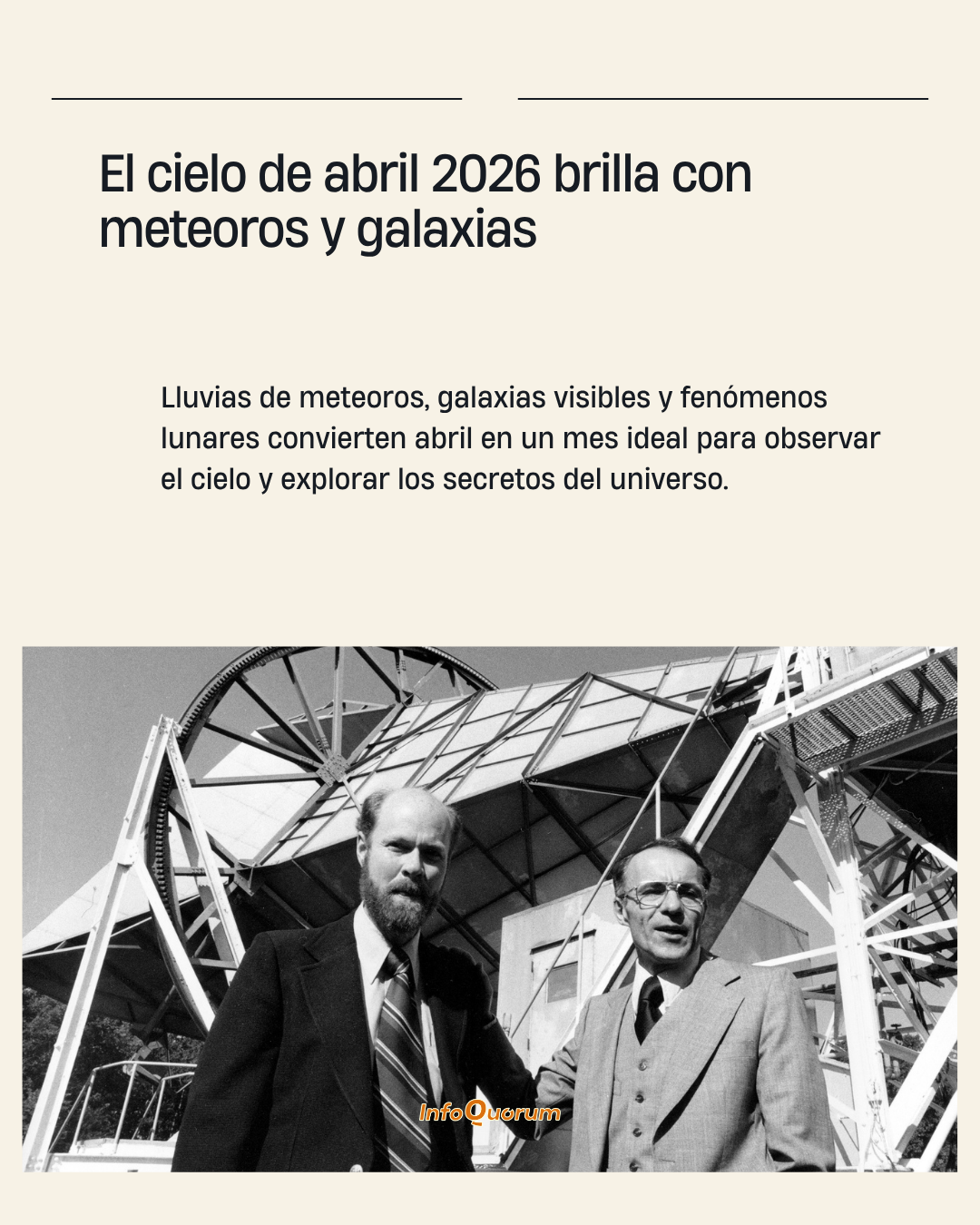 El cielo de abril 2026 brilla con meteoros y galaxias