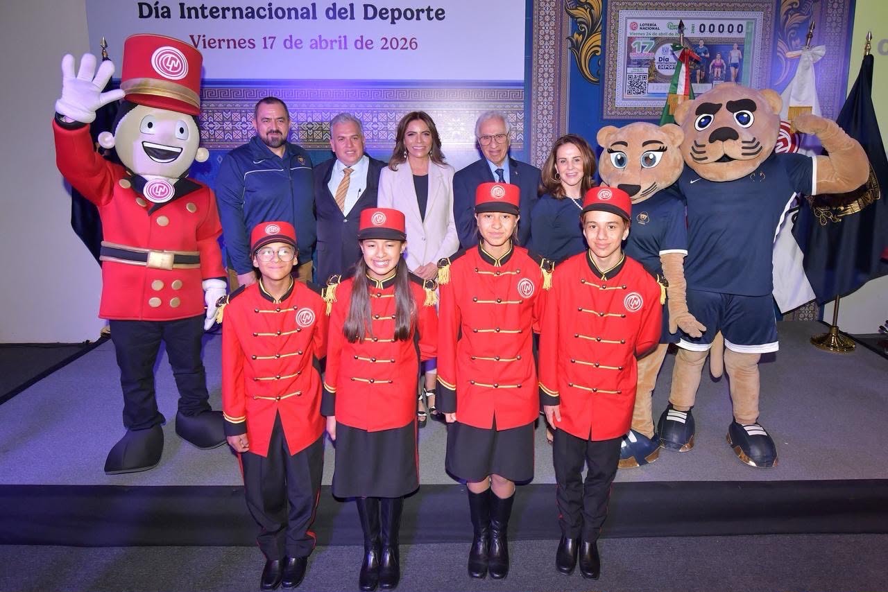 Lotería y UNAM presentan cachito del Día Internacional del Deporte