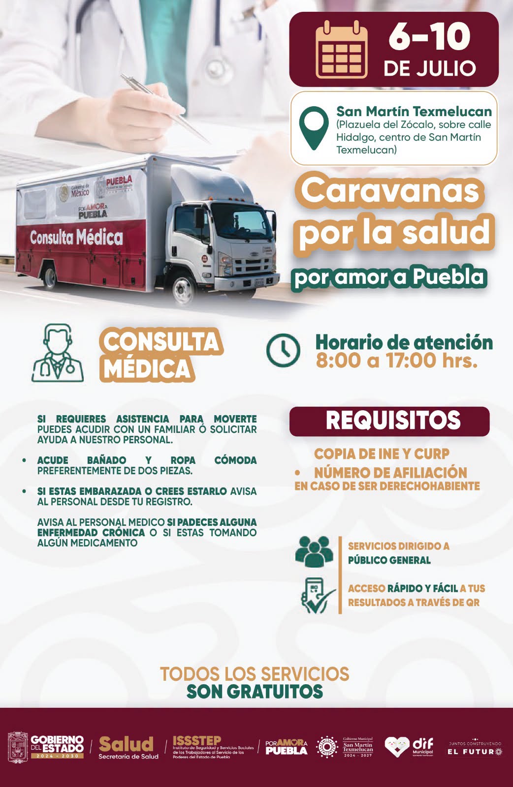 Caravana por la salud “Por amor a Puebla” llega a Texmelucan