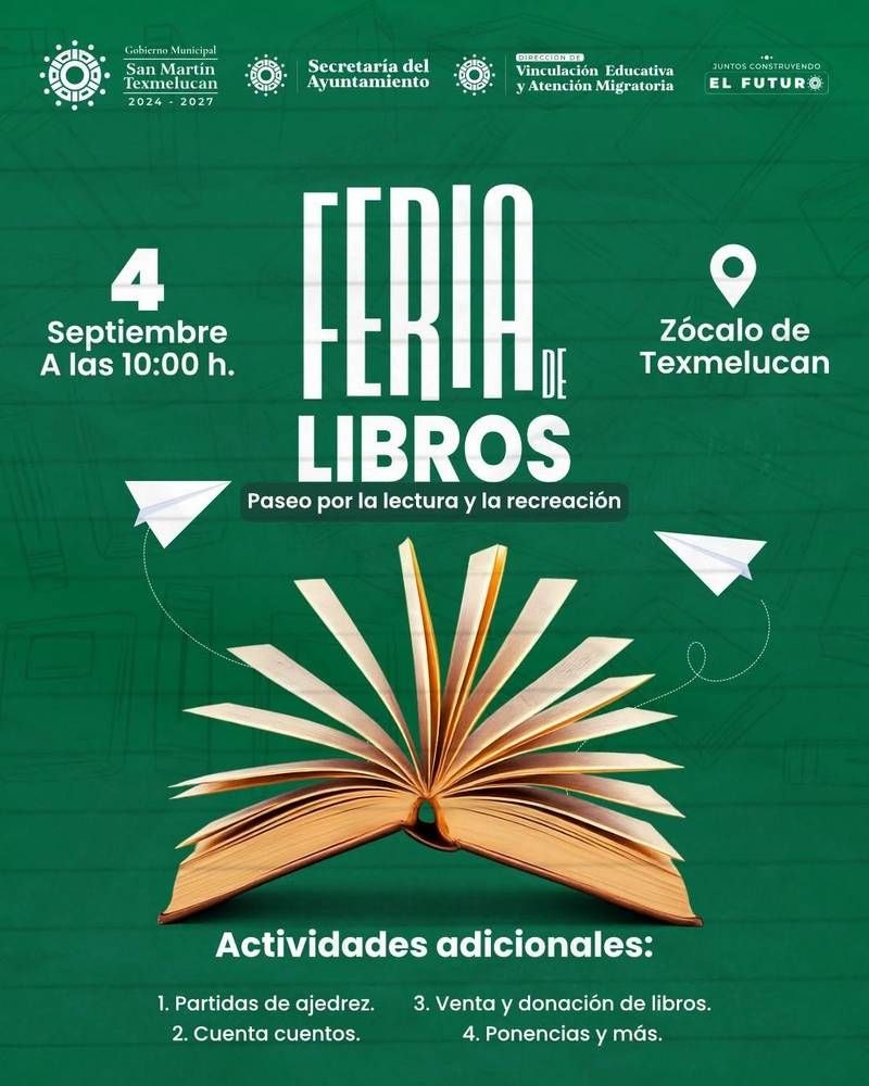 Gobierno de Texmelucan impulsa Feria de Libros