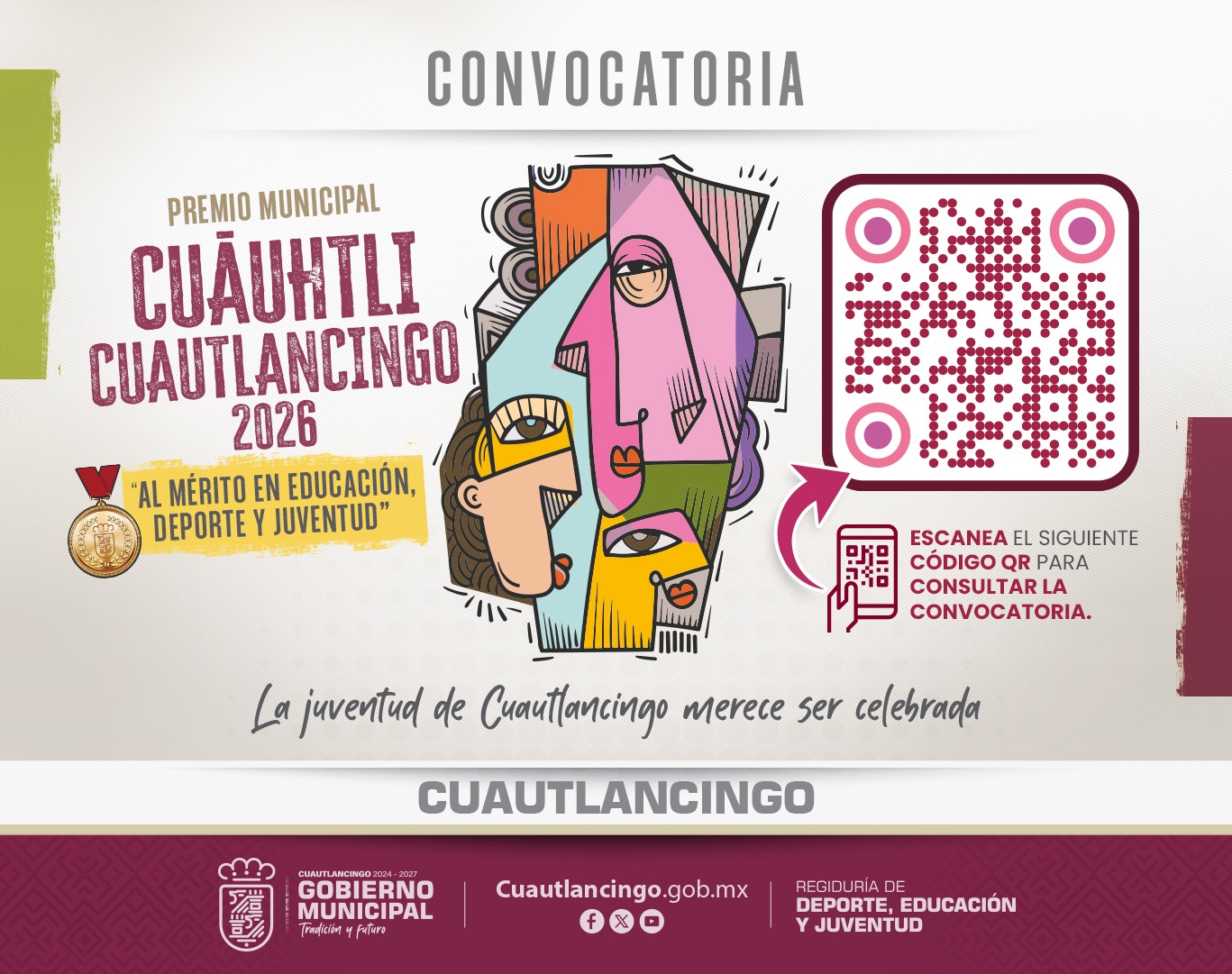 Gobierno de Cuautlancingo invita a participar en el Premio “Cuāuhtli Cuautlancingo”