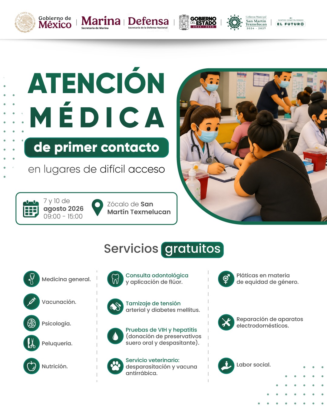 Gobierno de Texmelucan anuncia jornada de salud integral