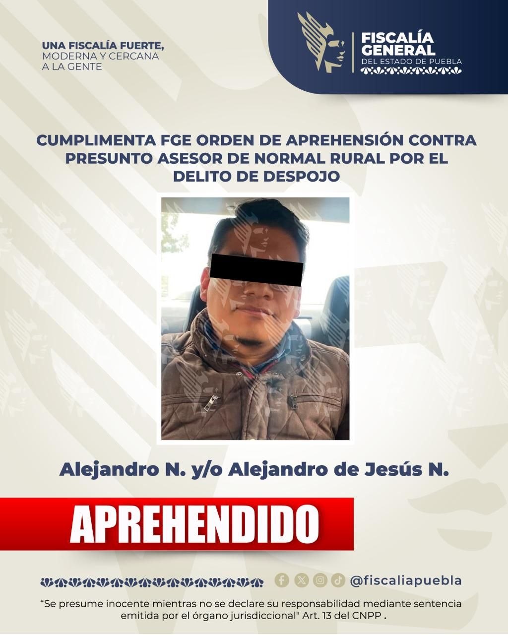 FGE detiene a asesor de normalistas de Teteles en la CDMX