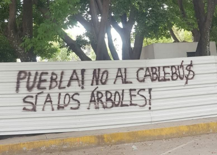 En obras del CENHCH, pintas evocan próxima marcha vs. cablebús