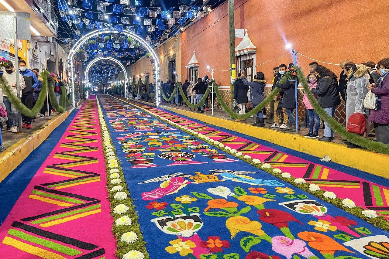 Montarán 9 kilómetros de alfombras durante la Noche Mágica de Acatzingo