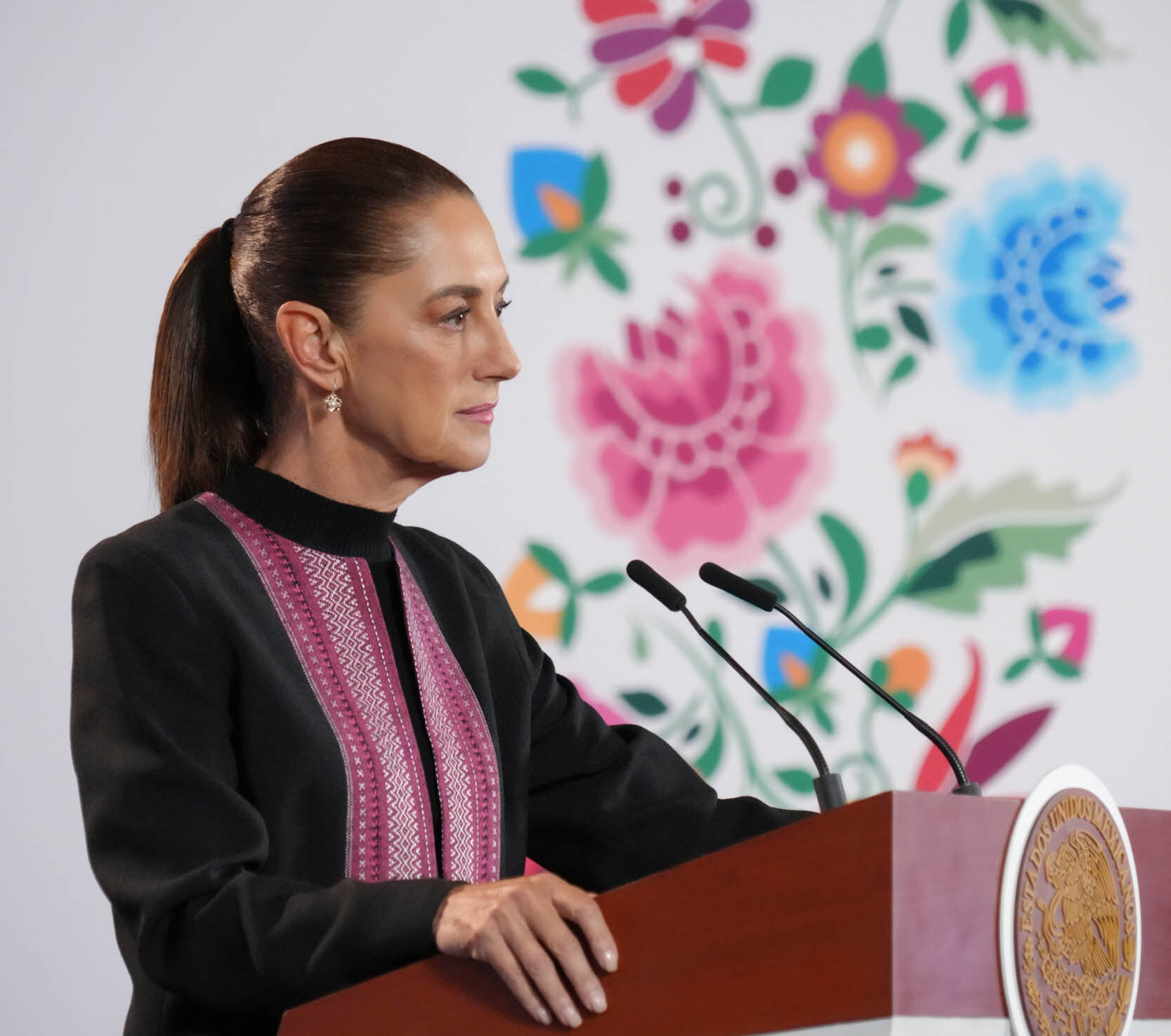 Claudia Sheinbaum durante su conferencia matutina en Palacio Nacional, 17 de septiembre de 2026