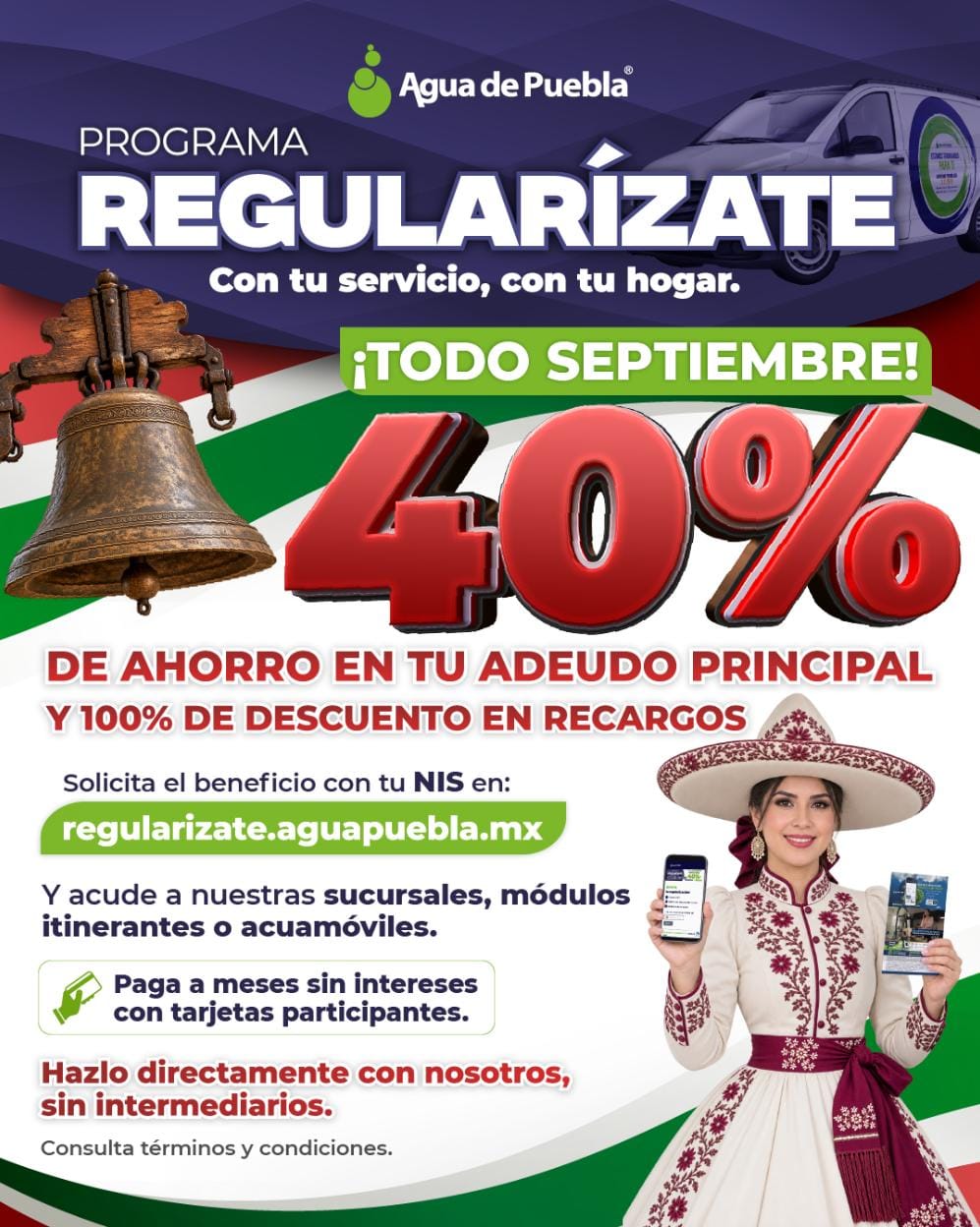 Agua de Puebla amplia los beneficios del programa “Regularízate”